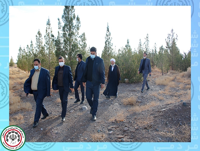 بازدید رئیس واعضای شورای اسلامی شهر رفسنجان از مجموعه  آرامستان و پارک جنگلی۳۰۰ هکتاری