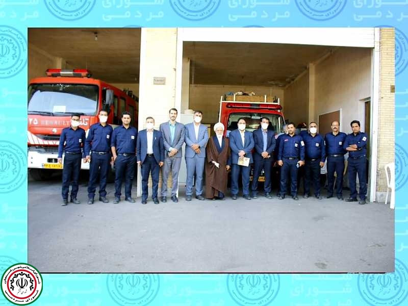 دیدار نوروزی اعضای شورای مردمی ششم با پرسنل آتش نشانی ایستگاه شماره ۳ رفسنجان